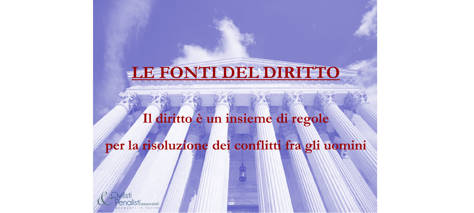 LE FONTI DEI DIRITTI